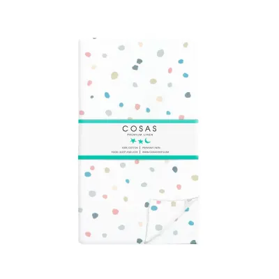 Сімейна постіль з простирадлом на гумці COSAS Color BLOTS CS2 2х160х220 см Різнокольоровий