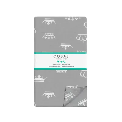 Евро постельное белье Grey Crown CS1 COSAS серый 200х220 см