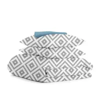 Сімейна постіль з простирадлом на гумці Ornament CS2 COSAS сірий 2х160х220 см Сімейна постіль з простирадлом на гумці Ornament CS2 COSAS сірий 2х160х220 см
