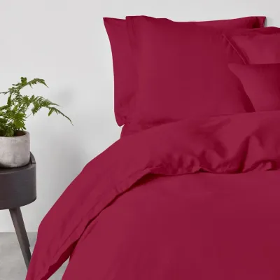 Сімейна постіль з простирадлом на гумці Ruby BORDO COSAS Бордовий 2х160х220 см