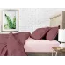 Двуспальная постель с простыней на резинке Blueberry COSAS Сливовый 180х220 см