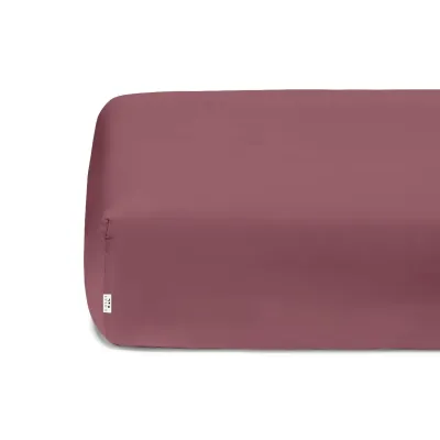 Євро постіль з простирадлом на гумці Blueberry COSAS Сливовий 200х220 см