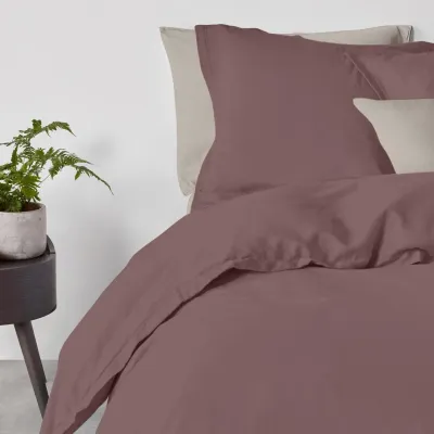 Євро постіль з простирадлом на гумці Mousse CS3 COSAS Шоколад 200х220 см