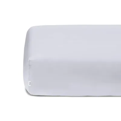 Євро постіль з простирадлом на гумці Snow CS1 COSAS Білий 200х220 см