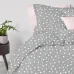 Полуторная постель с простыней на резинке Grey Stars COSAS серый 160х220 см