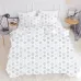 Евро постельное белье White Stars COSAS Голубой 200х220 см
