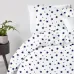 Євро постіль з простирадлом на гумці Starsfall COSAS Блакитний 200х220 см