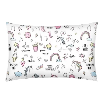 Сімейна постіль з простирадлом на гумці Unicorn Sweets COSAS Білий 2х160х220 см Сімейна постіль з простирадлом на гумці Unicorn Sweets COSAS Білий 2х160х220 см