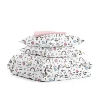 Полуторна постільна білизна Unicorn Sweets CS2 COSAS Білий 160х220 см