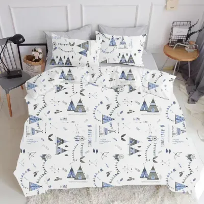 Двоспальна постільна білизна Dream Wigwam CS1 COSAS Блакитний 180х220 см