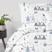 Двоспальна постільна білизна Dream White Wigwam COSAS Блакитний 180х220 см