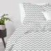 Евро постель с простыней на резинке Grey W Zigzag COSAS серый 200х220 см