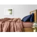 Сімейний комплект COSAS BEIGE SATIN CS3 2х160х220 см Синій/Кавовий