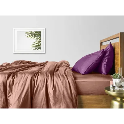 Полуторное постельное белье Beige CS8 COSAS Фиолетовый 160х220 см