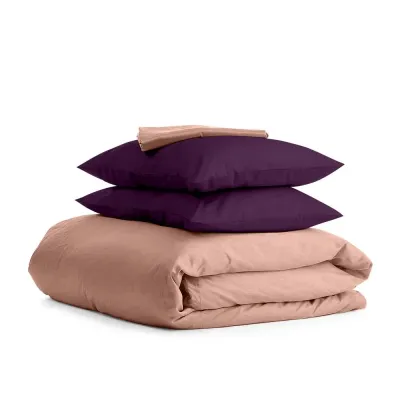 Полуторное постельное белье Beige CS8 COSAS Фиолетовый 160х220 см