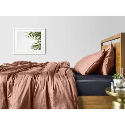 Полуторна постільна білизна Beige CS4 COSAS сірий 160х220 см