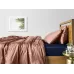 Євро комплект COSAS BEIGE SATIN CS6 200х220 см Синій/Кавовий