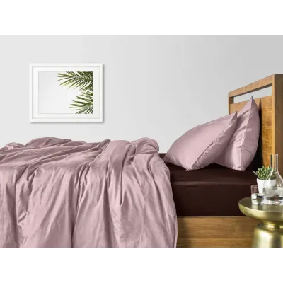 Полуторна постільна білизна Beige CS7 COSAS Шоколад 160х220 см Полуторна постільна білизна Beige CS7 COSAS Шоколад 160х220 см