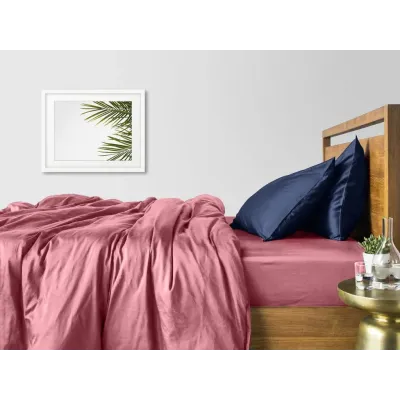 Півтораспальний комплект COSAS ROSE SATIN CS3 160х220 см Синій