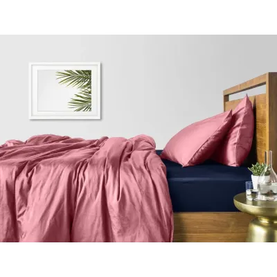 Сімейний комплект COSAS ROSE SATIN CS6 2х160х220 см Синій/Рожевий