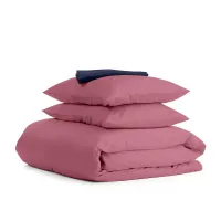 Євро комплект COSAS PUDRA SATIN CS4 200х220 см Синій/Рожевий Євро комплект COSAS PUDRA SATIN CS4 200х220 см Синій/Рожевий