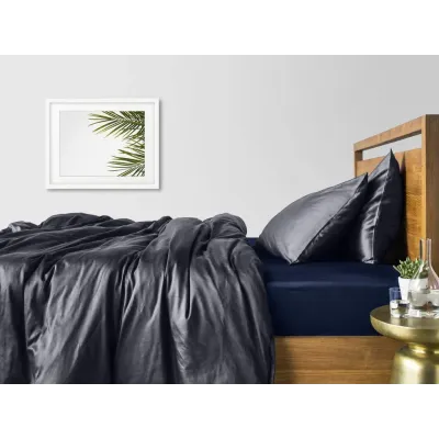 Полутораспальный комплект COSAS GREY SATIN CS9 160х220 см Синий/Серый