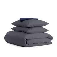 Євро комплект COSAS GREY SATIN CS6 200х220 см Синій/Сірий Євро комплект COSAS GREY SATIN CS6 200х220 см Синій/Сірий