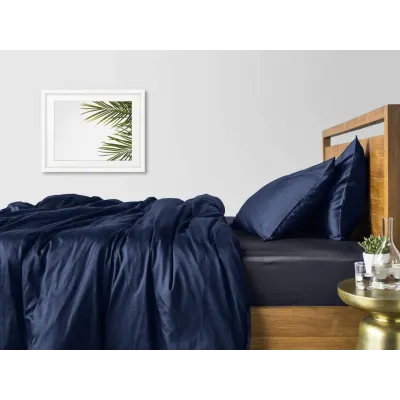 Евро постельное белье сатин Dark Blue CS6 COSAS Графит 200х220 см Евро постельное белье сатин Dark Blue CS6 COSAS Графит 200х220 см