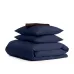 Полуторное постельное белье сатин Dark Blue CS11 COSAS Шоколад 160х220 см