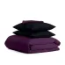 Півтораспальний комплект COSAS VIOLET SATIN CS7 160х220 см Чорний/Фіолетовий