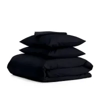 Полутораспальный комплект COSAS BLACK SATIN CS7 Сатин 160х220 см Черный Полутораспальный комплект COSAS BLACK SATIN CS7 Сатин 160х220 см Черный