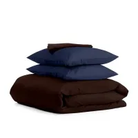Полутораспальный комплект COSAS CHOCOLATE SATIN CS1 160х220 см Синий