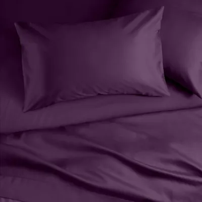 Евро постельное белье сатин Violet 70 COSAS Фиолетовый 200х220 см