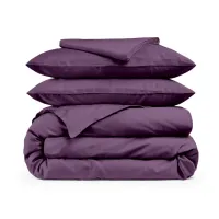 Евро постельное белье сатин Violet 70 COSAS Фиолетовый 200х220 см