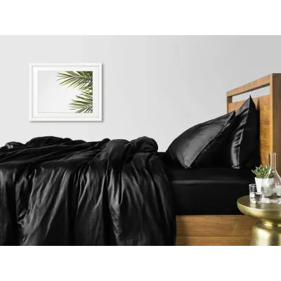 Євро комплект COSAS BLACK SATIN 200х220 см Чорний