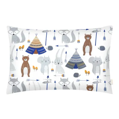 Детская наволочка COSAS BEARS WIGWAMS Ранфорс 40х60 см Серый Детская наволочка COSAS BEARS WIGWAMS Ранфорс 40х60 см Серый