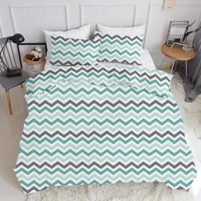 Євро наволочка COSAS ZIGZAG MINT GREY Ранфорс 50х70 см М'ятний
