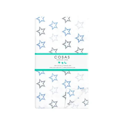 Полуторна постільна білизна Clear Stars COSAS Блакитний 160х220 см