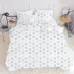 Семейный комплект постельного белья Clear Stars COSAS Голубой 2х160х220 см