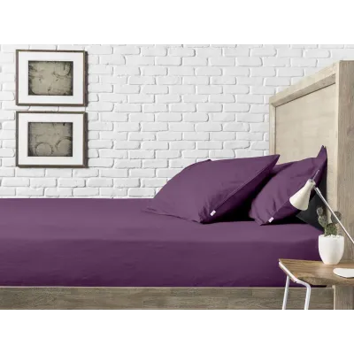 Набор наволочки и простыни COSAS VIOLET SATIN CS1 Сатин 220х240 см Фиолетовый