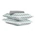 Набір наволочки і простирадло COSAS MINT GREY ZIGZAG & SHADOW Ранфорс 160х200 см М'ятний