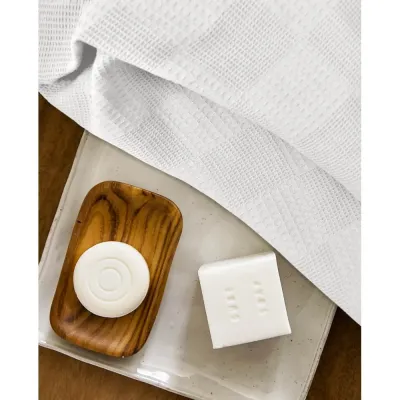 Полотенце COSAS CUBE WHITE Пике 75x130 см Белый