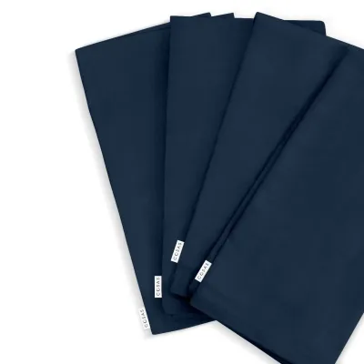 Набір серветок COSAS DARK BLUE SATIN Сатин 35х35 см 4 шт Синій Набір серветок COSAS DARK BLUE SATIN Сатин 35х35 см 4 шт Синій