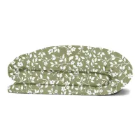 Євро підковдра COSAS Olive Flowers Ранфорс 200х220 см Зелений