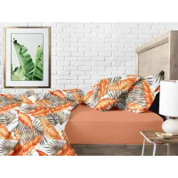 Двоспальний комплект COSAS ORANGE PALMS CS1 Ранфорс 180х220 см Помаранчевий Двоспальний комплект COSAS ORANGE PALMS CS1 Ранфорс 180х220 см Помаранчевий