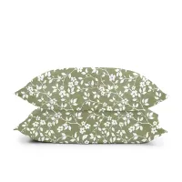 Набір наволочок COSAS OLIVE FLOWERS Ранфорс 50х70 см Зелений Набір наволочок COSAS OLIVE FLOWERS Ранфорс 50х70 см Зелений