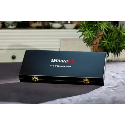 Набір із 3-х кухонних ножів Samura Mo-V Stonewash у подарунковій коробці (SM-0220B)