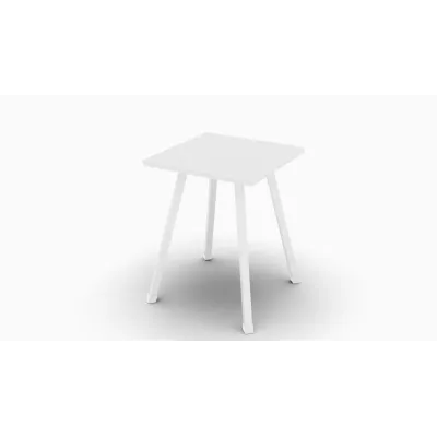 Табурет кухонный Ferrum-decor 430x320x320 Белый металл ДСП Белый 16 мм (TAB008)
