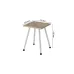 Табурет кухонный Ferrum-decor 430x320x320 Белый металл ДСП Дуб Сан-Марино 16 мм (TAB009)