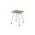 Табурет кухонный Ferrum-decor 430x320x320 Белый металл ДСП Дуб Сан-Марино 16 мм (TAB009)